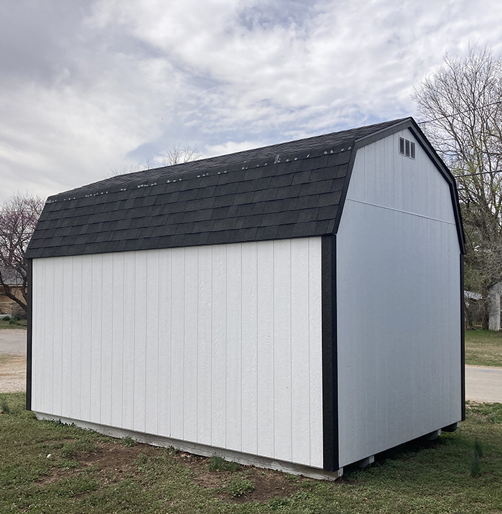 10x16 Black & White Workshop Barn - Image 6