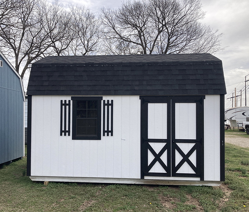 10x16 Black & White Workshop Barn - Image 8